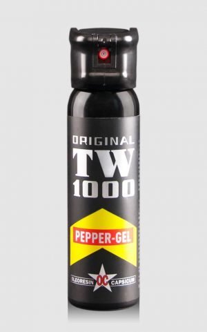 Bombe lacrymogène TW1000 PEPPER GEL 100 Professionnal Gel Poivre 100 ml  avec poignée - Atelier Airsoft